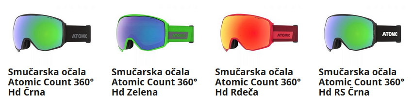 Smučarska očala Atomic Count 360° HD Smučarska očala Atomic Count 360° HD